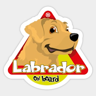 Labrador on Board - Cream Sticker